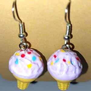 Hand crafted ice cream earrings